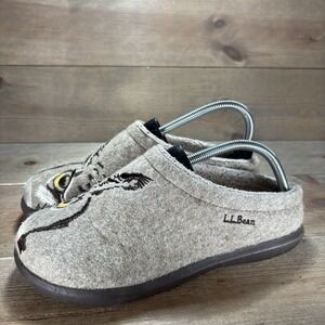 ll bean daybreak womens size 7 shoes brown owl slip on comfort slippers